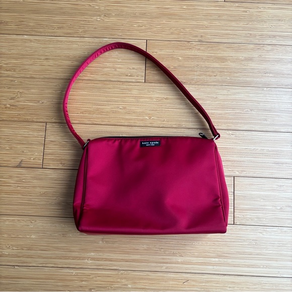 kate spade Handbags - Kate Spade vintage 90s cherry red satin shoulder bag